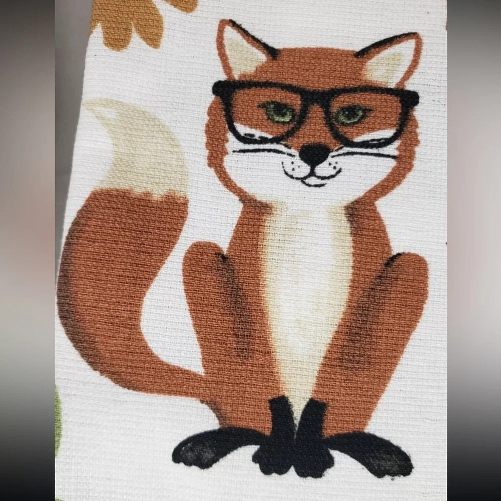 Fall Woodland Animals Kitchen Towel, NWT - Picture 8 of 9